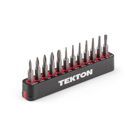 TEKTON 4 mm Electronics Bit Set with Rail, 12-Piece (Y000-Y2, PL1-PL6, Standoff) | DZZ92003