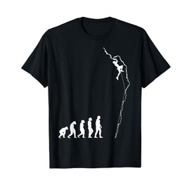 Climbing Evolution - Fun Bouldering Rock Climber T-Shirt