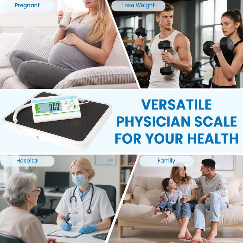 TIPRE Medical Grade Floor Scale Professional Physician Scale 660lb Wrestling