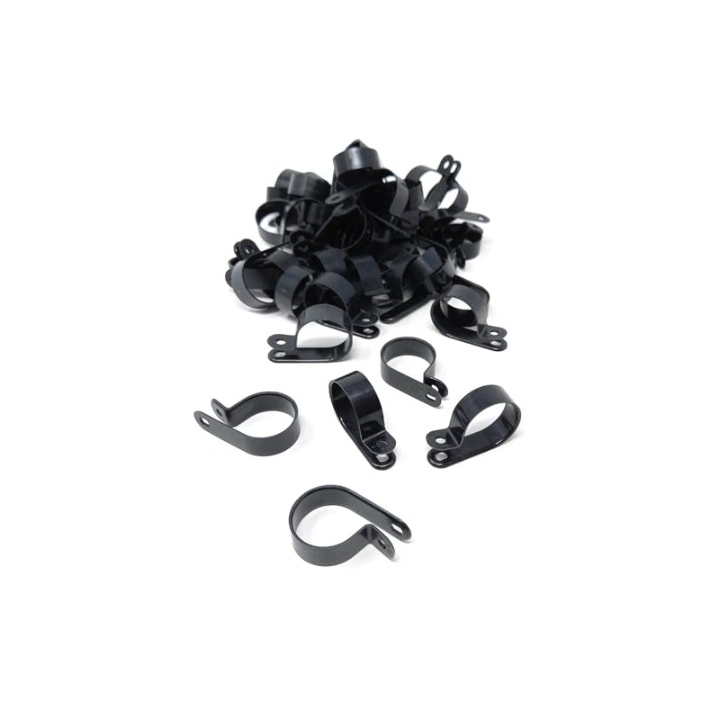 100pcs. P-Clips Plastic Nylon for Hose, Pipe, Cable, Wire, Tubing