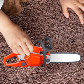 perfeclan Kids Electric Chainsaw Toy with Pull Cord, Role Play Outdoor Gardening Toy Pretend Play Chainsaw Toy for Girl Birthday Gifts