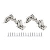 2 Pieces 170 Degree Hinges Frameless Cabinet Door Hinges Hidden