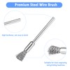15Pcs Steel Brush Set 3mm Mini Steel Wire Brush Mini