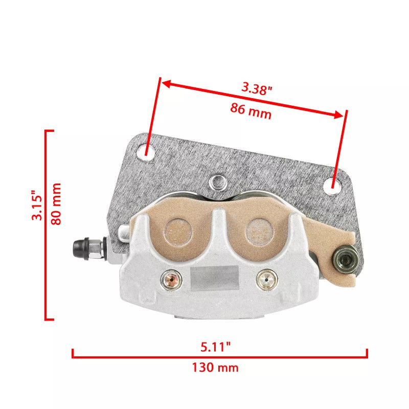 Caltric Front Left Right Brake Caliper w/Disc for Yamaha Raptor