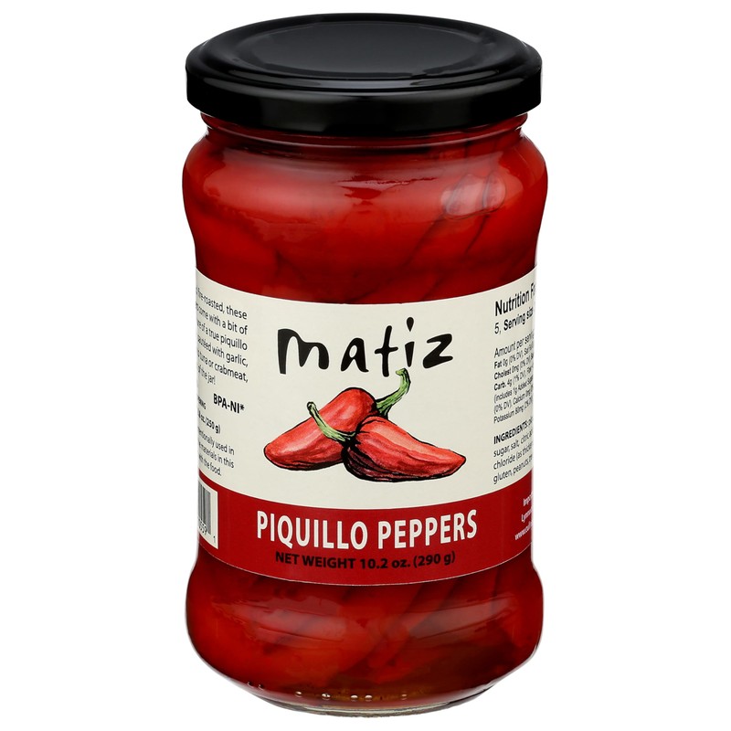 Matiz Piquillo Peppers | 10.2 oz Jar | Whole Sweet