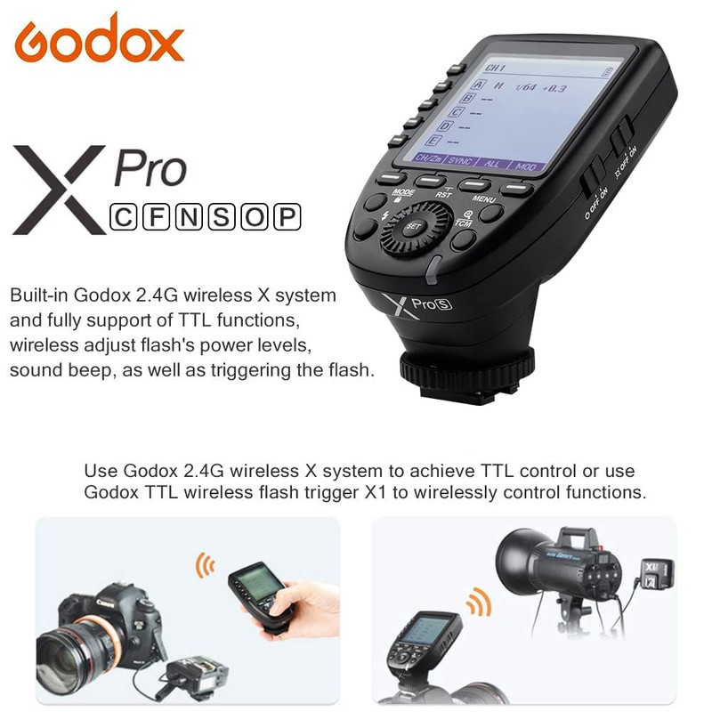 Godox Xpro-S for Sony TTL Flash Trigger 1/8000s HSS TTL