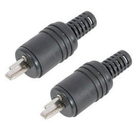 electrosmart Pack of 2-2 Pin Din Male Hi Fi Speaker/Loudspeaker Cable Plugs with Screw Connections