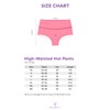 RUMPY Pantalones calientes de talle alto, Negro con hilo rosa,