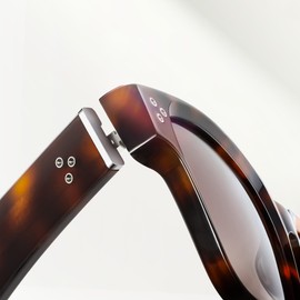 LEHAMI Oversized Polarized Sunglasses for Women Classic Square UV Protection Ladies Driving Sun Glasses, Crystal Brown/Gradient Grey Lens