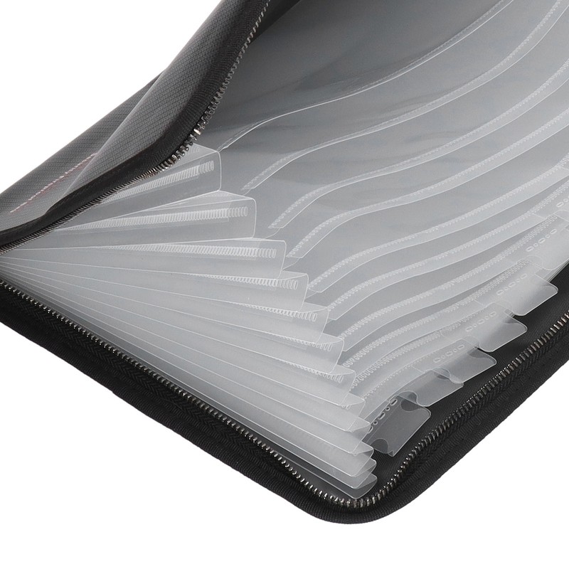 Fireproof File Folder Large Capacity 13 Layers Transparent Plastic Inner