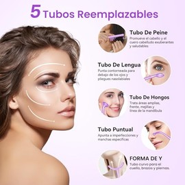 Alta Frecuencia Facial, Máquina Facial de Alta Frecuencia, con 5 Electrodos y Kit de Eliminación de Puntos Negros de 4 piezas, Antienvejecimiento, Red