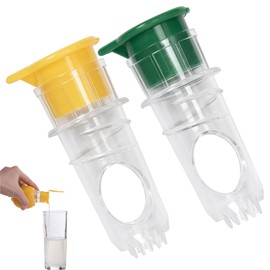 2 Individual Lemon Squeezers, Manual Citrus Juicer and Lime Squeezer, Very Practical, Lemon Squeezer, Hand Press, Manual Juicer, Suitable for Kitchen, Bar and Other Scenarios (Yellow and Green)
