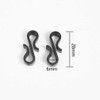 Teensery 100 Pcs Plastic S Shaped Hook Multi-Purpose Mini Hooks