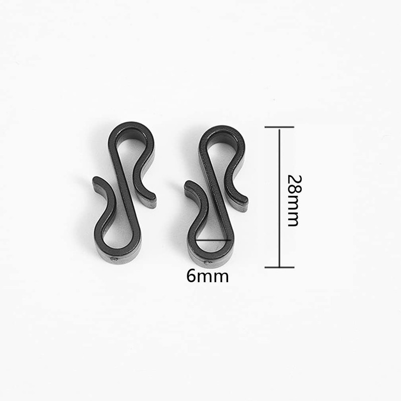 Teensery 100 Pcs Plastic S Shaped Hook Multi-Purpose Mini Hooks