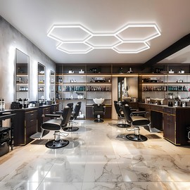 Meticply Hexagonal Garage Light, LED Honeycomb Garage Light, Easy Install, Super Bright Workshop, Car Detailing Shop, Basement, Gym, Wash Room Ceiling Lighting