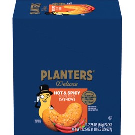PLANTERS Spicy Cajun Cashews, 2.25 oz bags (Pack of 10)