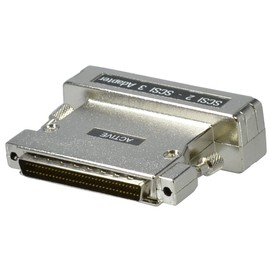 Across SCSI Converter Adapter with Built-in Termination High Pitch 68P Male to Half Pitch 50P Female ASA575