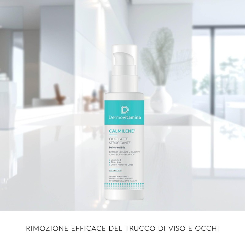 Dermovitamina Calmilene Makeup Remover Waterproof Daily Cleansing Rich Cleansing Milk