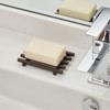 iDesign Steel Self-Draining Kitchen and Bathroom Bar Soap Holder, The
