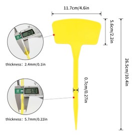 KINGLAKE GARDEN Plastic Plant Labels,10.4 inch 30 Pack Outdoor Garden Tags Thick Garden Labels,Waterproof Sturdy Nursery Garden Markers,Strong Large Plant Markers for Vegetable Plants,Fruits,Flowers