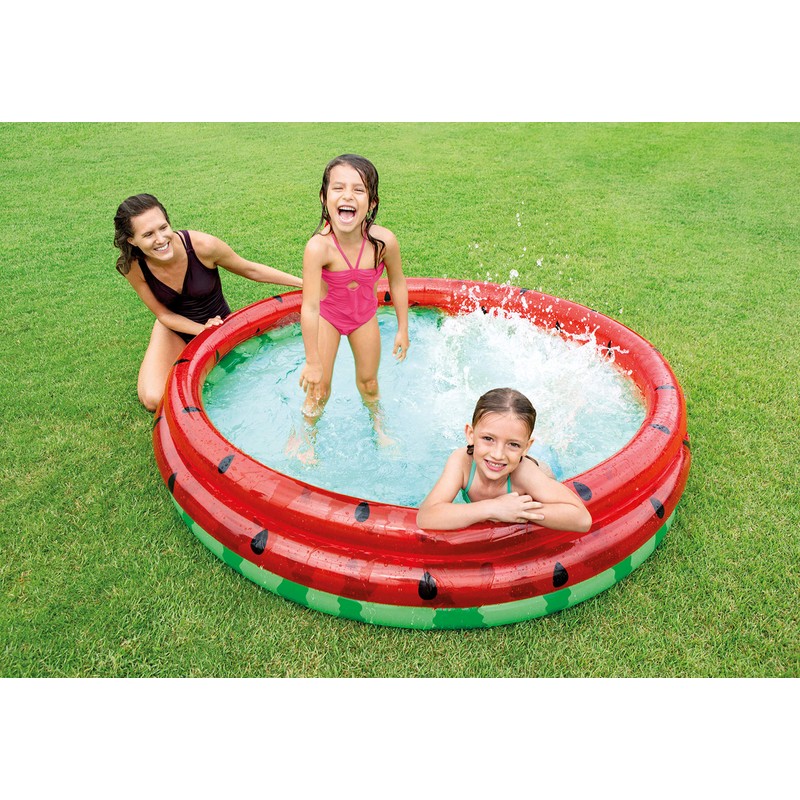 Intex 66-Inch Round Inflatable Outdoor Kids Swimming and Wading Watermelon