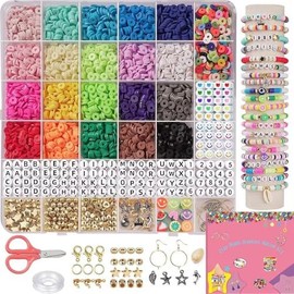 EDECOR 5000+ Cuentas para Pulseras, Kit para Hacer Pulseras, Kit de Cuentas, Kit Completo para Hacer Pulseras y Collares, Cuentas con Letras, Accesorios para Manualidades y Joyería