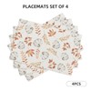 Pumpkin Maple Leaf Fall Placemats 12x18 Set for 4, Seasonal