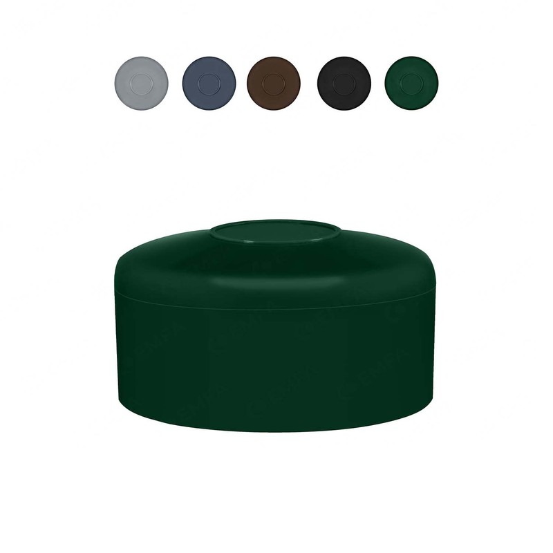 EMFA Fence Post Caps, Round, 44.3 mm, Green, Pack of