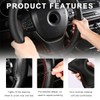 MUQIDA Genuine Leather Steering Wheel Cover, 15 Inches Breathable Stitch