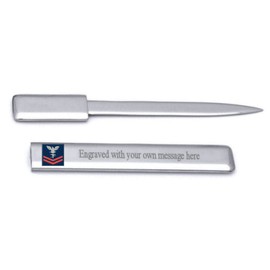 USA Navy Red E-Construction Electrician CE Engraved Letter Opener