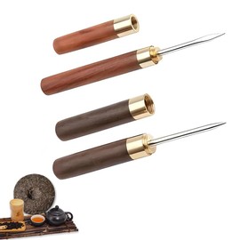 2Pcs Ice Pick, Stainless Steel Ice Crusher for Breaking Ice, 6.7In Ice Breaker Tool Wooden Handle Metal Cove for Bars and Restaurants, Ice Picks for Breaking Ice