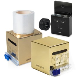 HOINCO 2 Packs Disposable Eyebrow Tattoo Plastic Wrap Preservative Film,1 Packs Eyebrow Mapping String Measuring Tool, Cosmetic Tool apply to Lamination, Microblading or Tint Kit.