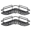 2PCS Corner Storage Rack Triangular Shower Organizer Shelf Wall Mount