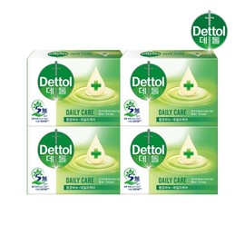 Dettol 데톨 데일리케어 항균비누 95g x4개 Dettol Daily Care Antibacterial Soap 95g x4 pieces