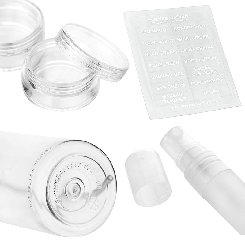 FiveSeasonStuff Travel Bottles 100ml Set 9 Piece (3.5 fl oz)