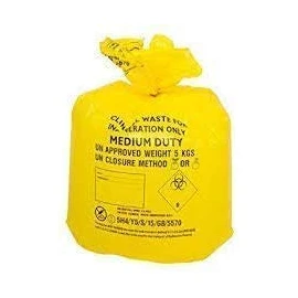 50 x HPC Clinical Waste Bags, Medium Duty, Yellow - Ref: CX50/CWMD2
