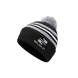 Stuburt Mens Noble Warm Autumn Winter Bobble Beanie Hat, Black/Ash