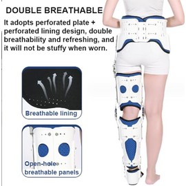 Rodillera para la rodilla y el tobillo, soporte de rodilla ajustable, inmovilizador para equipo de rehabilitación de fractura de cadera, soporte fijo 
