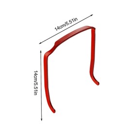 Yuliana 2Pcs Square Headbands for Curly Thick Hair,  Red