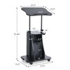 Tangkula Mobile Laptop Podium, Height Adjustable Sit to Stand Desk