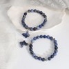 KYEYGWO Natural Sodalite Crystal Butterfly Bracelet for Women, Lucky Charm