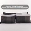 RYNGHIPY 8Pcs Revsible Grey Black Striped Down Alternative Comforter Bedding