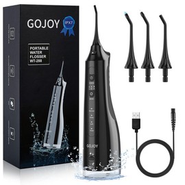 Portable Cordless Oral Irrigator! 300ML, rechargeable, IPX7 waterproof. Deep cleans teeth, boosts gum health.