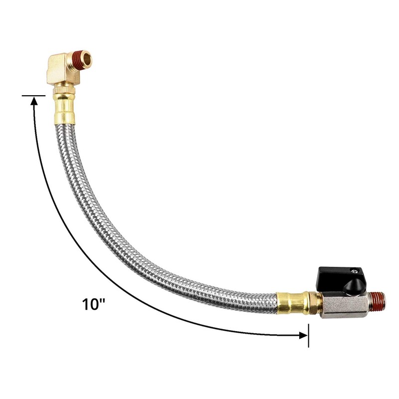 QWORK Extended Tank Drain Valve Assembly Kit for Air Compressor,
