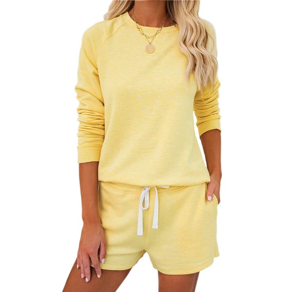 Metietila Women’s Two Piece Pajamas Set Long Sleeve Lounge Sets