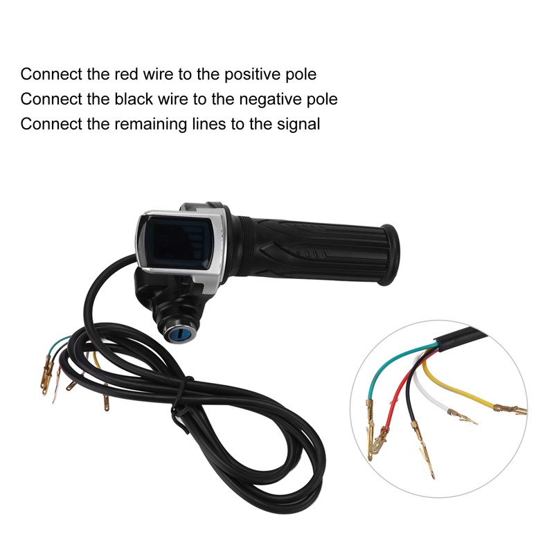 24V HalfTwist Throttle Grip LED Power Indicator with 2 Keys