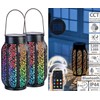 Lunartec Bluetooth Lantern: Smart Solar Lantern Metal RGB CCT LEDs