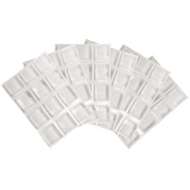 Softtouch 1/2" Square Self Stick Cabinet Bumper Pads to Dampen Sound and Protect Surfaces Clear 1/2", 72 Pack