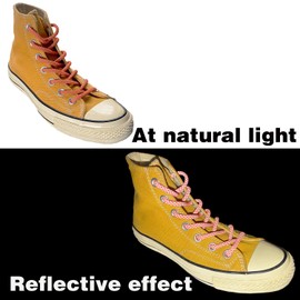 GxxBxx Sport Round Shoe Laces Reflective, for Shoes/Boots [9 Different Lengths Thick 6 Colors] (Orange, 31 IN/80CM)