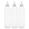 BRIGHTFROM Twist Top Applicator Bottles, 8 OZ Crystal Clear, Squeeze